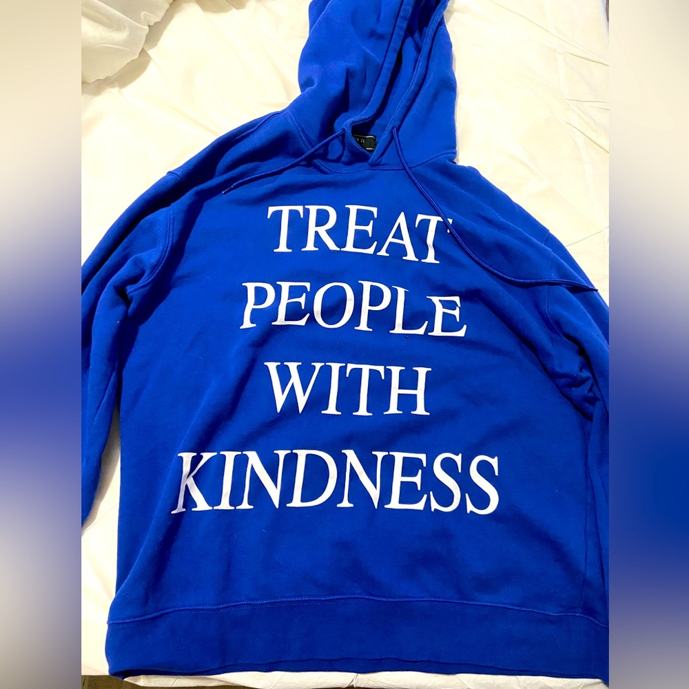 Royal blue pull over hoodie